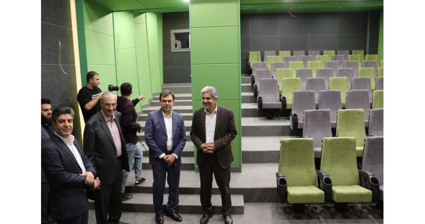 بازدید معاون فرهنگی و اجتماعی وزارت علوم، تحقیقات و فناوری از روند تکمیل و تجهیز پروژه سینمای دانشگاه علامه طباطبائی